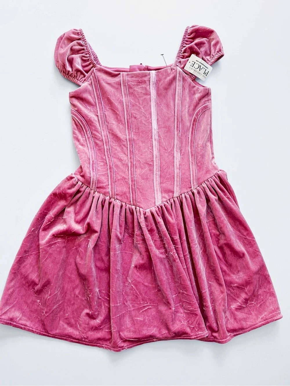 the children’s place pink velvet “sleeping beauty” inspired dress or costume